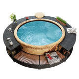 Vidaxl Hottub-ibouw Poly Rattan Black