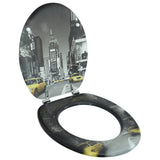 Vidaxl Toilettensitz von MDF mit New Yorker Dessin
