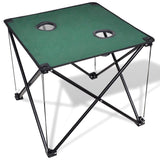 Vidaxl Camping Table Slapsible (temno zelena)