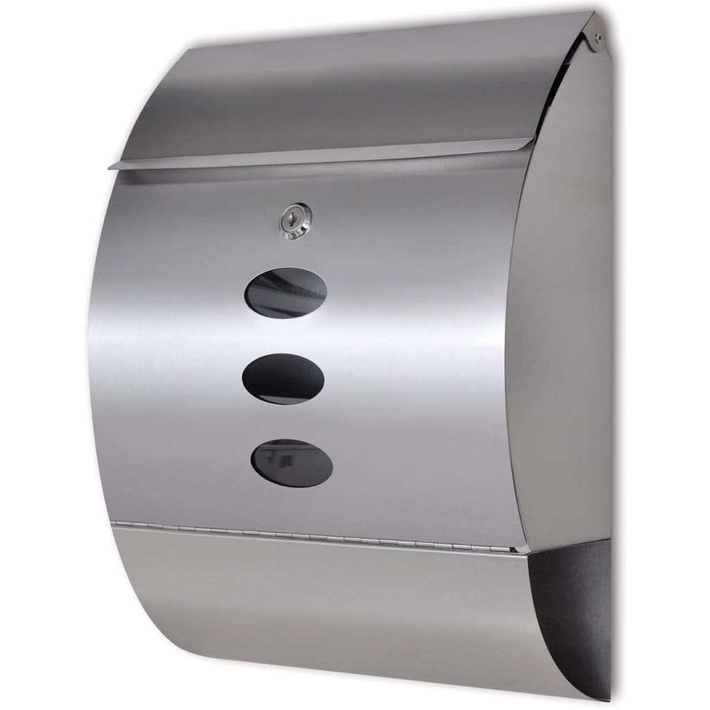 Vidaxl letterbox stainless steel