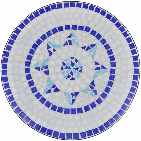 Vidaxl bistrotafel 60 cm mozaïek blauw en wit
