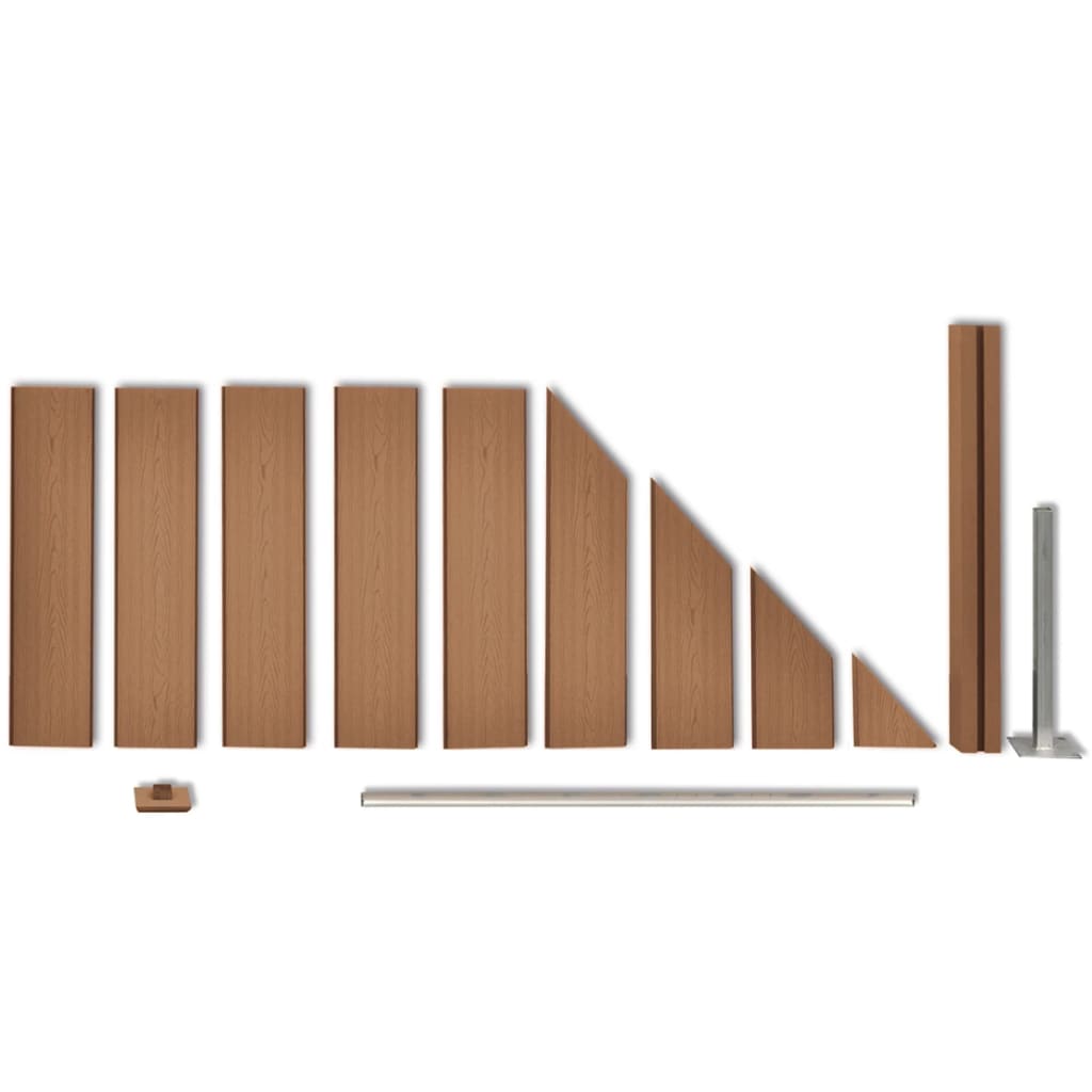 Vidaxl Fence Panel 105X (105-185) cm HKC brun