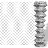 Vidaxl -Netzzaun 25x1,25 M verzinktes Stahl Silber gefärbt
