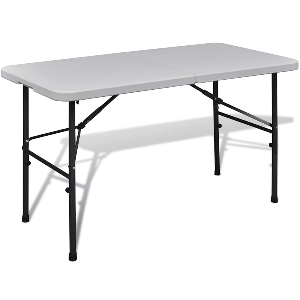 VIDAXL -Klapptisch für außerhalb von 122 cm HDPE -Weiß