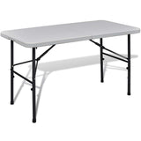 VIDAXL -Klapptisch für außerhalb von 122 cm HDPE -Weiß