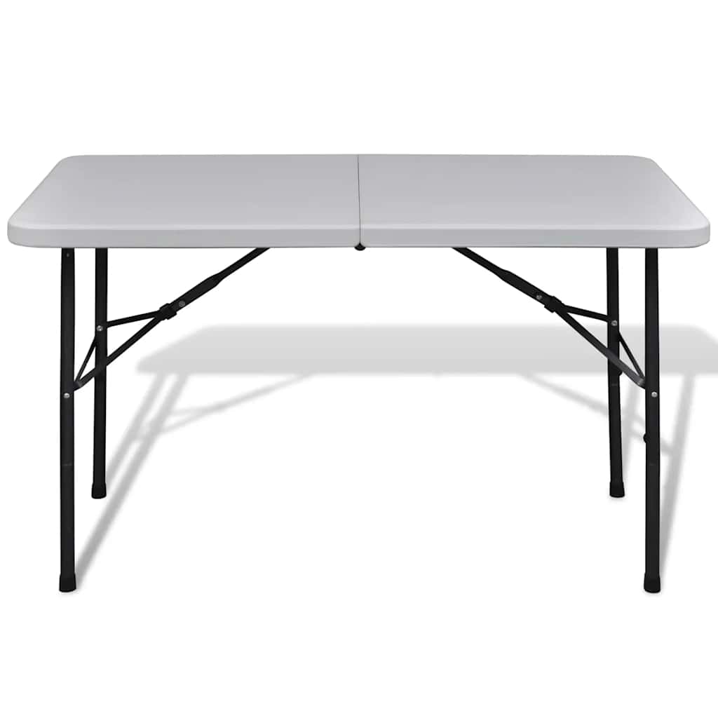 VIDAXL -Klapptisch für außerhalb von 122 cm HDPE -Weiß