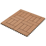 Vidaxl Terrace Tiles 11 stycken 30 x 30 cm WPC 1 m2 Brun