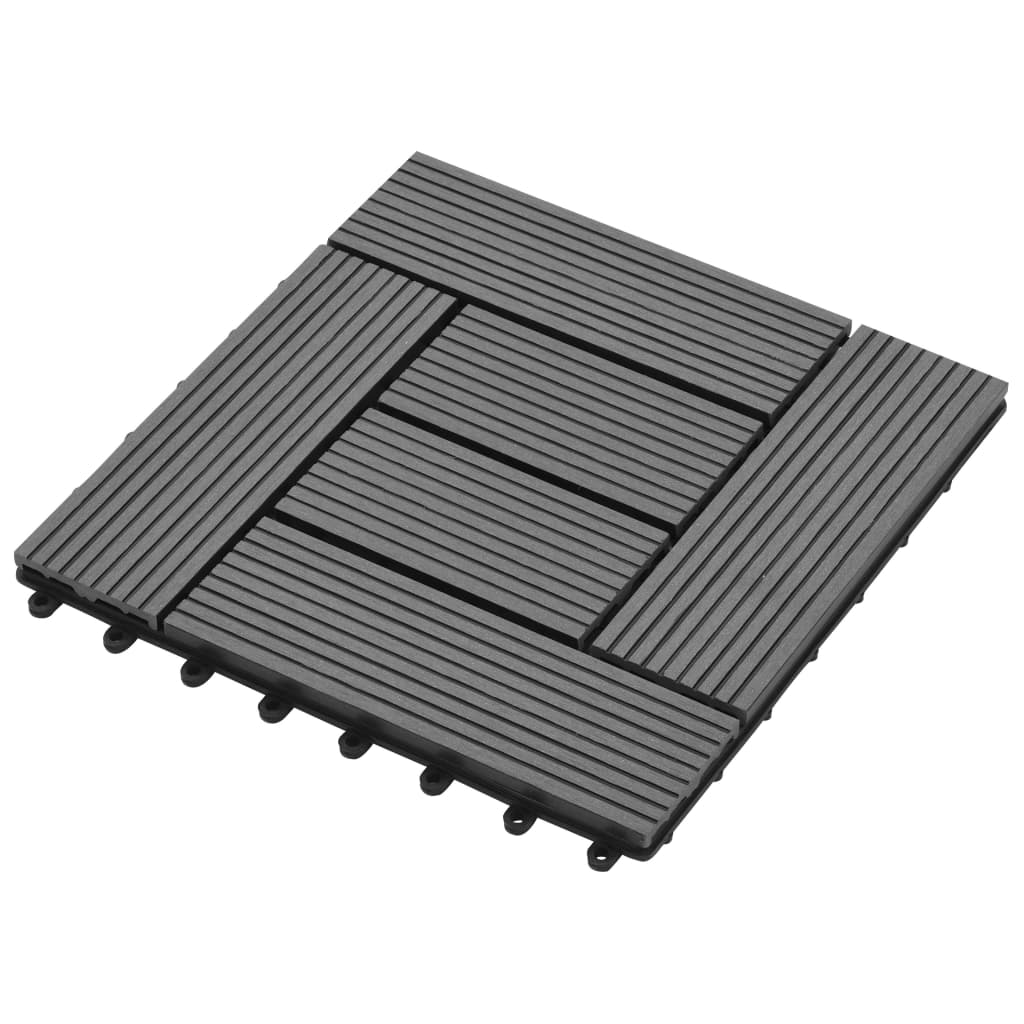 VIDAXL -Terrassenfliesen 11 Stücke 30 x 30 cm WPC 1 m2 (grau)