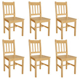Vidaxl eetkamerstoelen 6 st grenenhout
