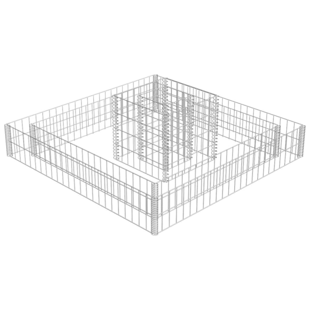 Vidaxl Gabion Planning Box 120x120x20 cm galvaniseret stål