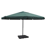 Vidaxl -parasol med bærbar base aluminium (grønn)