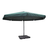 Vidaxl Parasol with portable base aluminum (green)