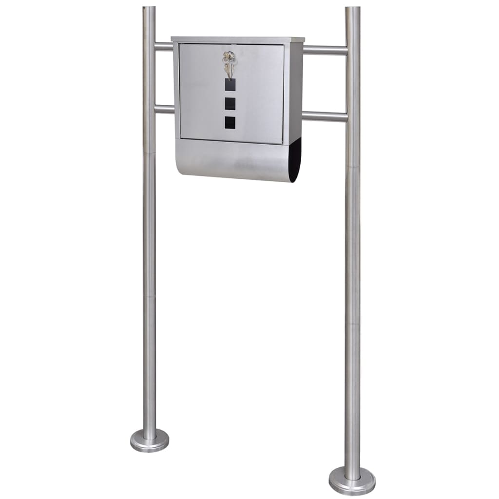 Vidaxl letterbox on stainless steel standard