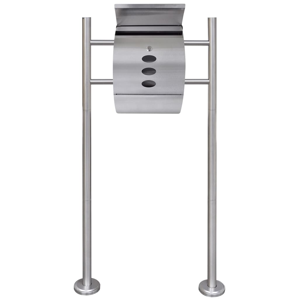 Vidaxl letterbox on stainless steel standard