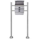 Vidaxl letterbox on stainless steel standard