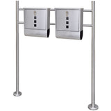 Vidaxl Double Letterbox su standard in acciaio inossidabile