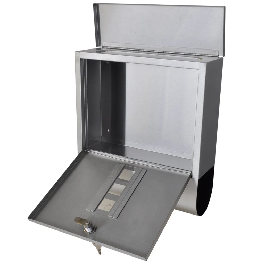 Vidaxl Double Letterbox su standard in acciaio inossidabile