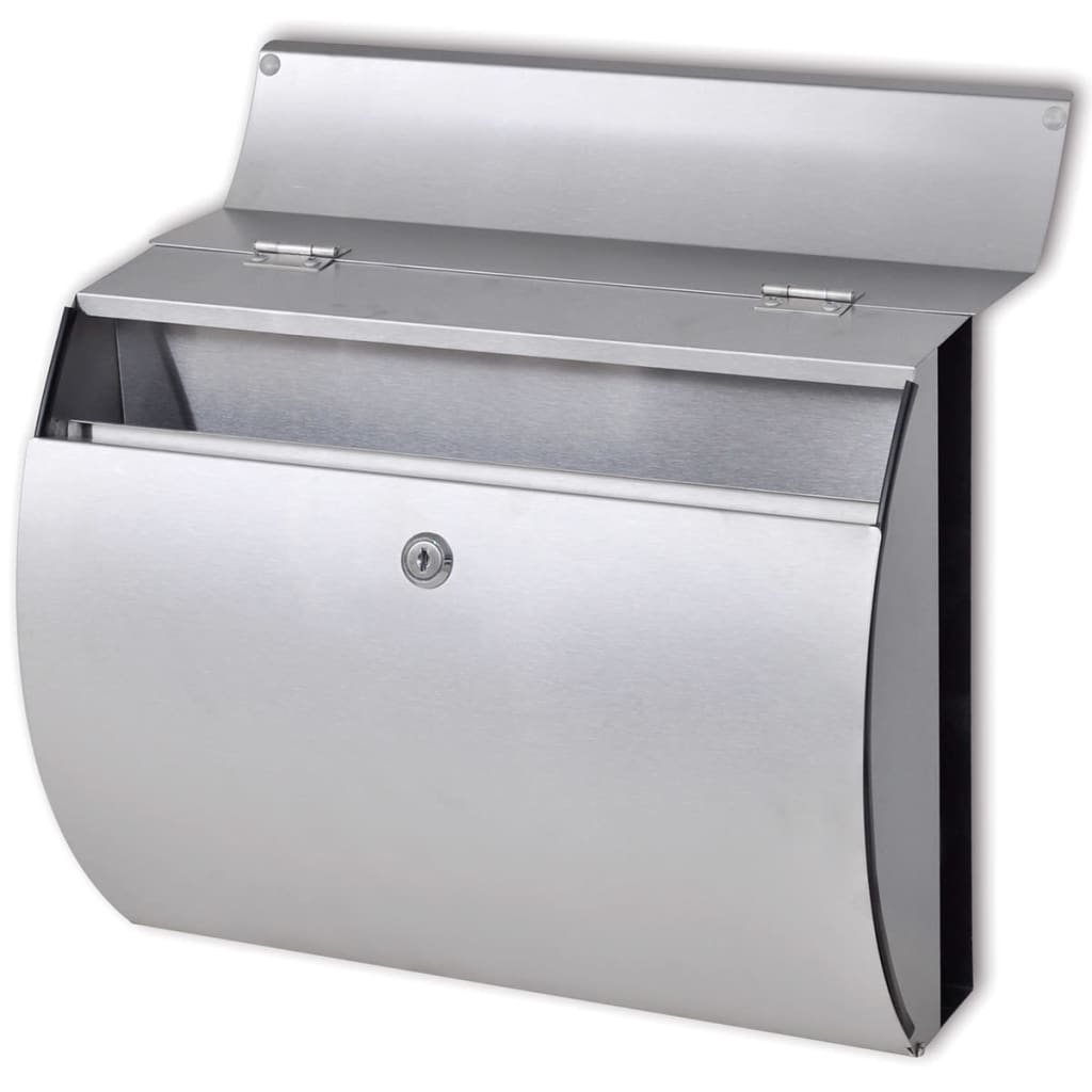 Vidaxl Double Letterbox su standard in acciaio inossidabile