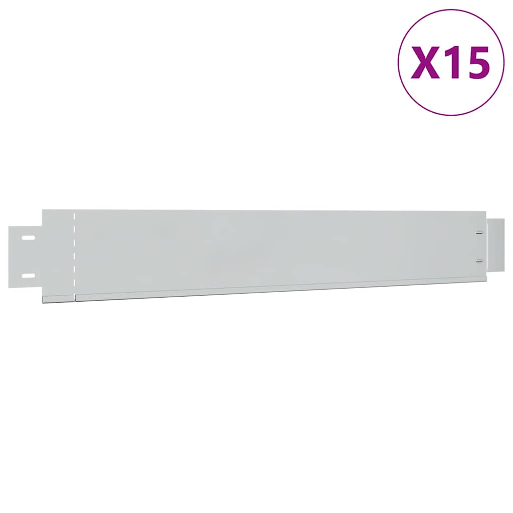 VIDAXL 15 ST BASBART FEMPLEM 100x14 cm verzinkter Stahl