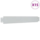 VIDAXL 15 ST BASBART FEMPLEM 100x14 cm verzinkter Stahl