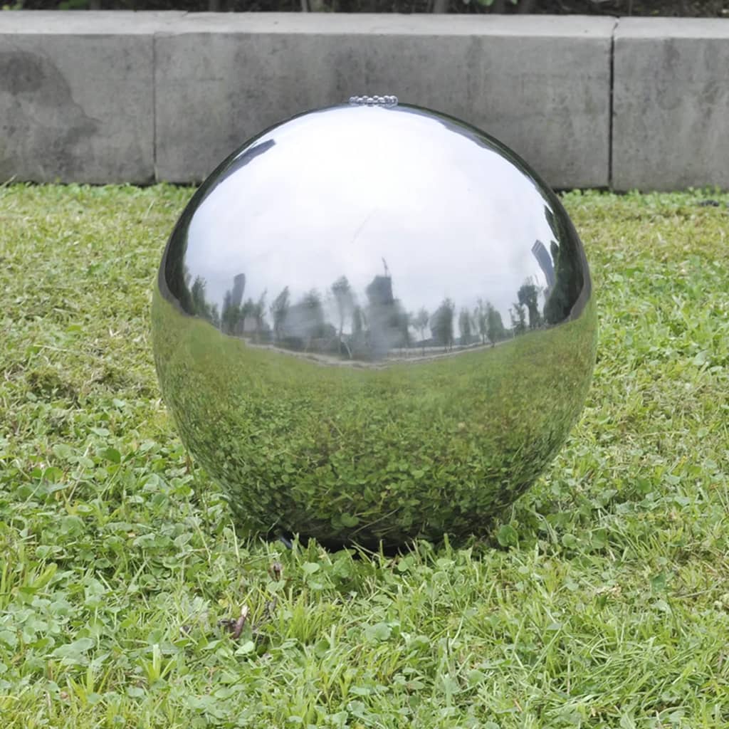 Vidaxl Garden Fountain mit LEDs 20 cm Edelstahl