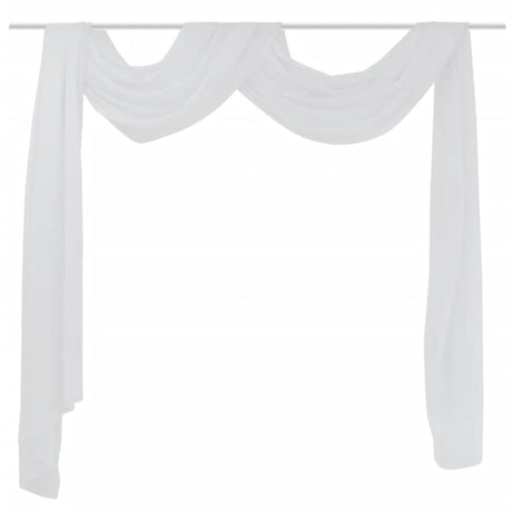 Vidaxl overgijn durchscheinend voile 140 x 600 cm weiß