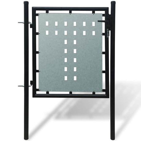 Vidaxx schwarzes eintüriges Zauntor 100x75 cm