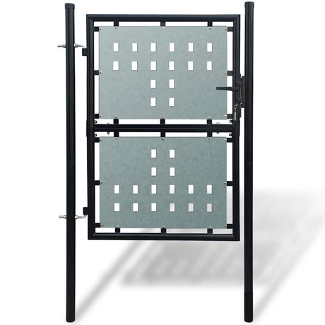 Vidaxx schwarzes eintüriges Zauntor 100x150 cm