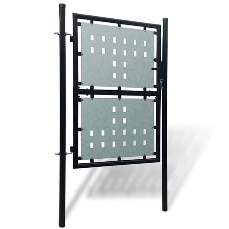 Vidaxx schwarzes eintüriges Zauntor 100x150 cm