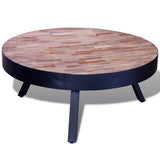 Vidaxl salontafel rond gerecycled teakhout