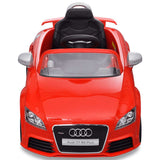 Vidaxl Children's Car Electric z pilotem audi tt rs czerwony