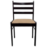 Vidaxl eetkamerstoelen 2 st massief rubberwood en fluweel bruin