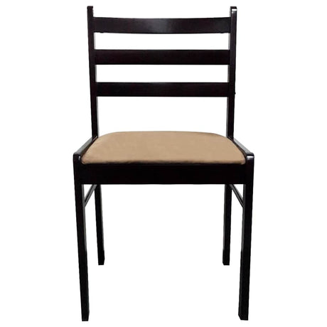 Vidaxl eetkamerstoelen 4 st massief rubberwood en fluweel bruin