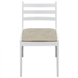 Vidaxl eetkamerstoelen 4 st massief rubberwood en fluweel wit