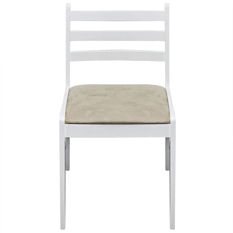 Vidaxl eetkamerstoelen 4 st massief rubberwood en fluweel wit