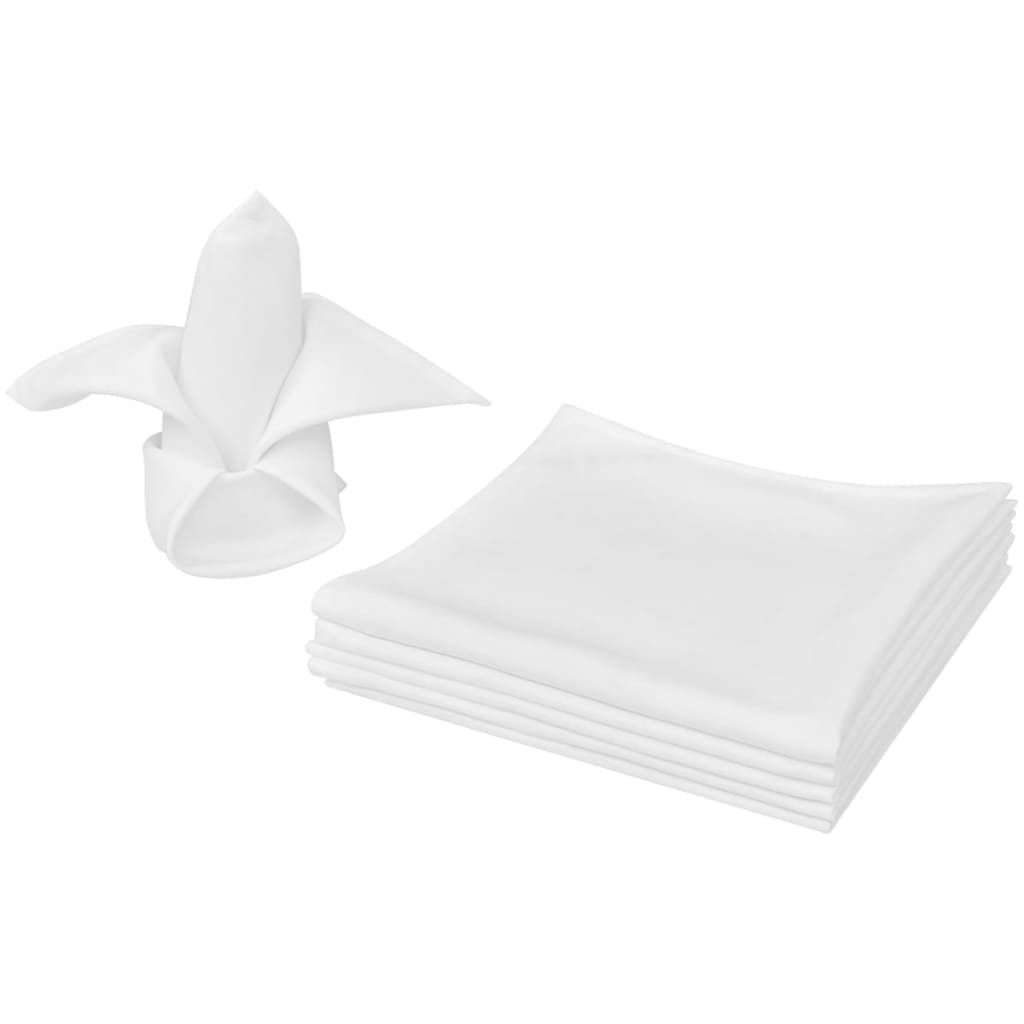 Vidaxl Servietten weiß 10 Stück 50 x 50 cm