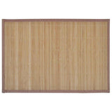 VIDAXL 6 ST SCONEMATS 30x45 cm Bambusbraun