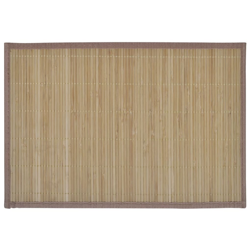 Vidaxl 6 St Placemats 30x45 cm bambus brun