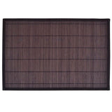 Vidaxl 6 Placemats bambu 30 x 45 cm mörkbrun