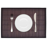 Vidaxl 6 Placemats bambu 30 x 45 cm mörkbrun