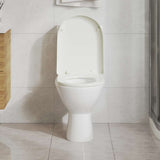 Vidaxl Toilettensitz weiche quadratische weiße Weiße