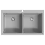 Vidaxl sink Struktur Granit Duebel Bowl Grey