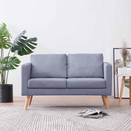 Vidaxl tweezitsbank stof lichtgrijs
