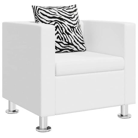 Vidaxl fauteuil kunstleer wit