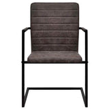 Vidaxl eetkamerstoelen 2 st kunstleer donkerbruin