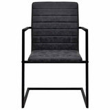 Vidaxl eetkamerstoelen 2 st kunstleer zwart