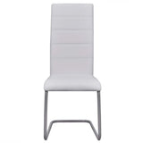 Vidaxl eetkamerstoelen 2 st kunstleer wit