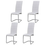 Vidaxl eetkamerstoelen 4 st kunstleer wit