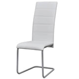 Vidaxl eetkamerstoelen 4 st kunstleer wit