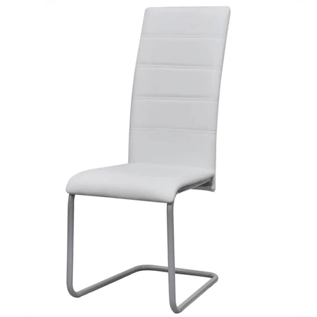 Vidaxl eetkamerstoelen 4 st kunstleer wit
